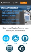 How dealercenter.com looks like on a mobile device such as an iPhone.