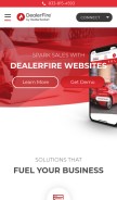How dealerfire.com looks like on a mobile device such as an iPhone.