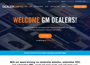 How dealeron.com looks like on a tablet such as an iPad.