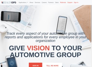 How dealerops.com looks like on a tablet such as an iPad.