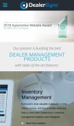 How dealersync.com looks like on a mobile device such as an iPhone.