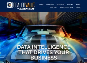 How dealervault.com looks like on a tablet such as an iPad.