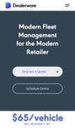How dealerware.com looks like on a mobile device such as an iPhone.