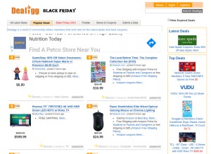 How dealigg.com looks like on a tablet such as an iPad.