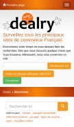 How dealry.fr looks like on a mobile device such as an iPhone.