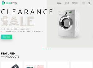 How dealsdivine.com looks like on a tablet such as an iPad.