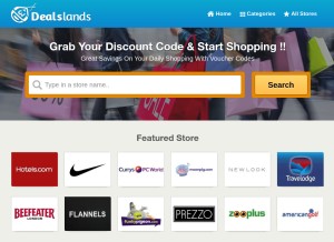 How dealslands.co.uk looks like on a tablet such as an iPad.