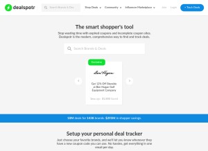 How dealspotr.com looks like on a tablet such as an iPad.