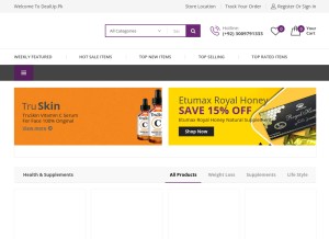 How dealup.pk looks like on a tablet such as an iPad.