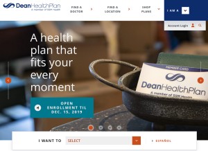 How deancare.com looks like on a tablet such as an iPad.