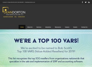 How deandorton.com looks like on a tablet such as an iPad.