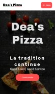 How deas-pizza.com looks like on a mobile device such as an iPhone.