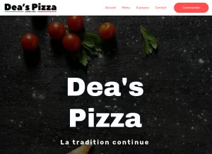 How deas-pizza.com looks like on a tablet such as an iPad.