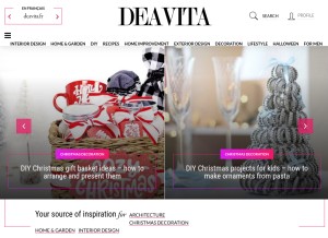How deavita.net looks like on a tablet such as an iPad.