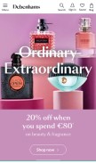 How debenhams.ie looks like on a mobile device such as an iPhone.
