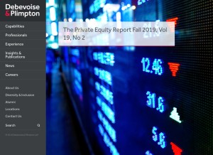How debevoise.com looks like on a tablet such as an iPad.