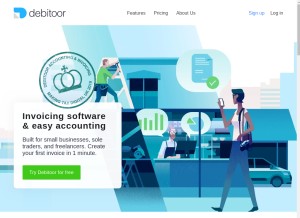 How debitoor.com looks like on a tablet such as an iPad.
