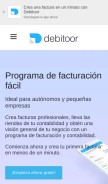 How debitoor.es looks like on a mobile device such as an iPhone.