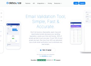 How debounce.io looks like on a tablet such as an iPad.