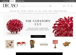 How decaso.com looks like on a tablet such as an iPad.