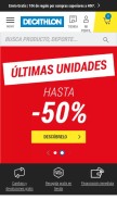 How decathlon.es looks like on a mobile device such as an iPhone.