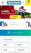 How decathlon.fr looks like on a mobile device such as an iPhone.