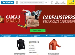 How decathlon.nl looks like on a tablet such as an iPad.