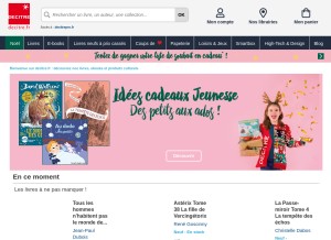 How decitre.fr looks like on a tablet such as an iPad.
