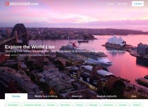 How deckchair.com looks like on a tablet such as an iPad.