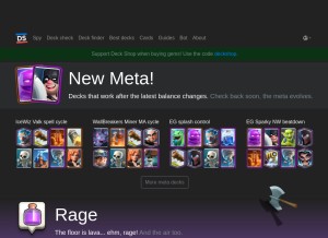 How deckshop.pro looks like on a tablet such as an iPad.
