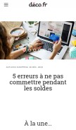 How deco.fr looks like on a mobile device such as an iPhone.