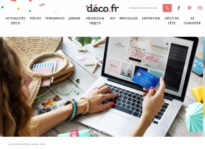 How deco.fr looks like on a tablet such as an iPad.