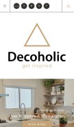 How decoholic.org looks like on a mobile device such as an iPhone.