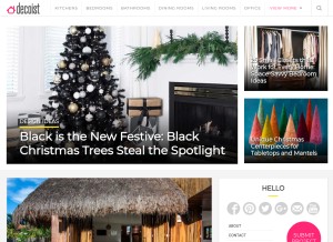 How decoist.com looks like on a tablet such as an iPad.
