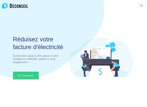 How deconseil.com looks like on a tablet such as an iPad.
