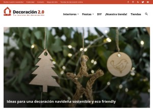 How decoracion2.com looks like on a tablet such as an iPad.