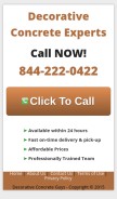 How decorativeconcreteguys.com looks like on a mobile device such as an iPhone.
