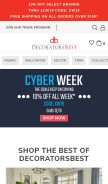 How decoratorsbest.com looks like on a mobile device such as an iPhone.