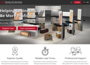 How decore.com looks like on a tablet such as an iPad.