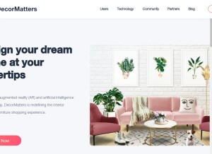 How decormatters.com looks like on a tablet such as an iPad.