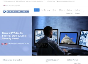 How dedicatedmicros.com looks like on a tablet such as an iPad.