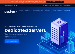 How dedipath.com looks like on a tablet such as an iPad.