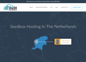 How dediseedbox.com looks like on a tablet such as an iPad.