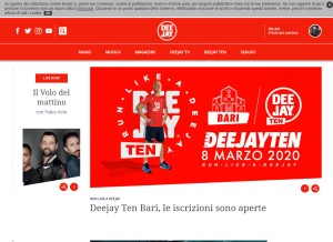 How deejay.it looks like on a tablet such as an iPad.