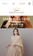 How deepanjalifashion.com looks like on a mobile device such as an iPhone.