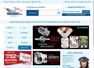 How deepdiscount.com looks like on a tablet such as an iPad.