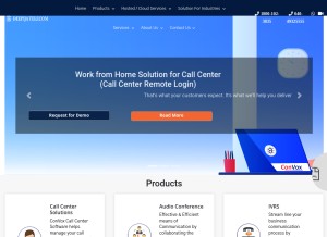 How deepijatel.com looks like on a tablet such as an iPad.