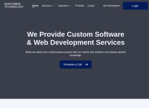 How deeporion.com looks like on a tablet such as an iPad.