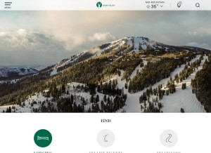 How deervalley.com looks like on a tablet such as an iPad.