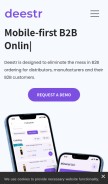 How deestr.com looks like on a mobile device such as an iPhone.